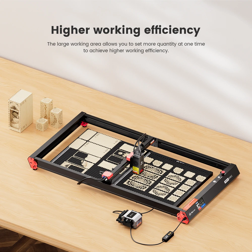 AlgoLaser Y-Axis Extension Kit Laser Engraver توسيع مجموعة العمل DIY /Alpha MK1/Alpha MK2 إلى 33.46 بوصة × 15.75 بوصة (850 مم * 400 مم)