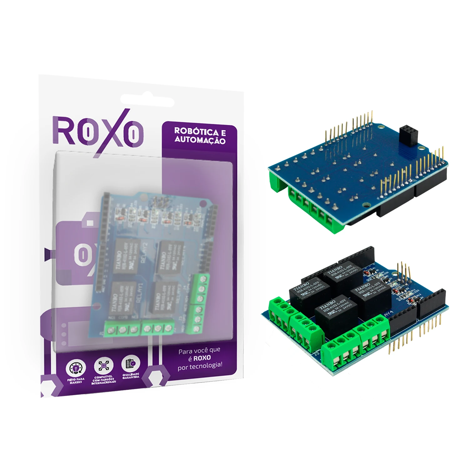 Shield Relay Module 4 Channels 5V - RoXo