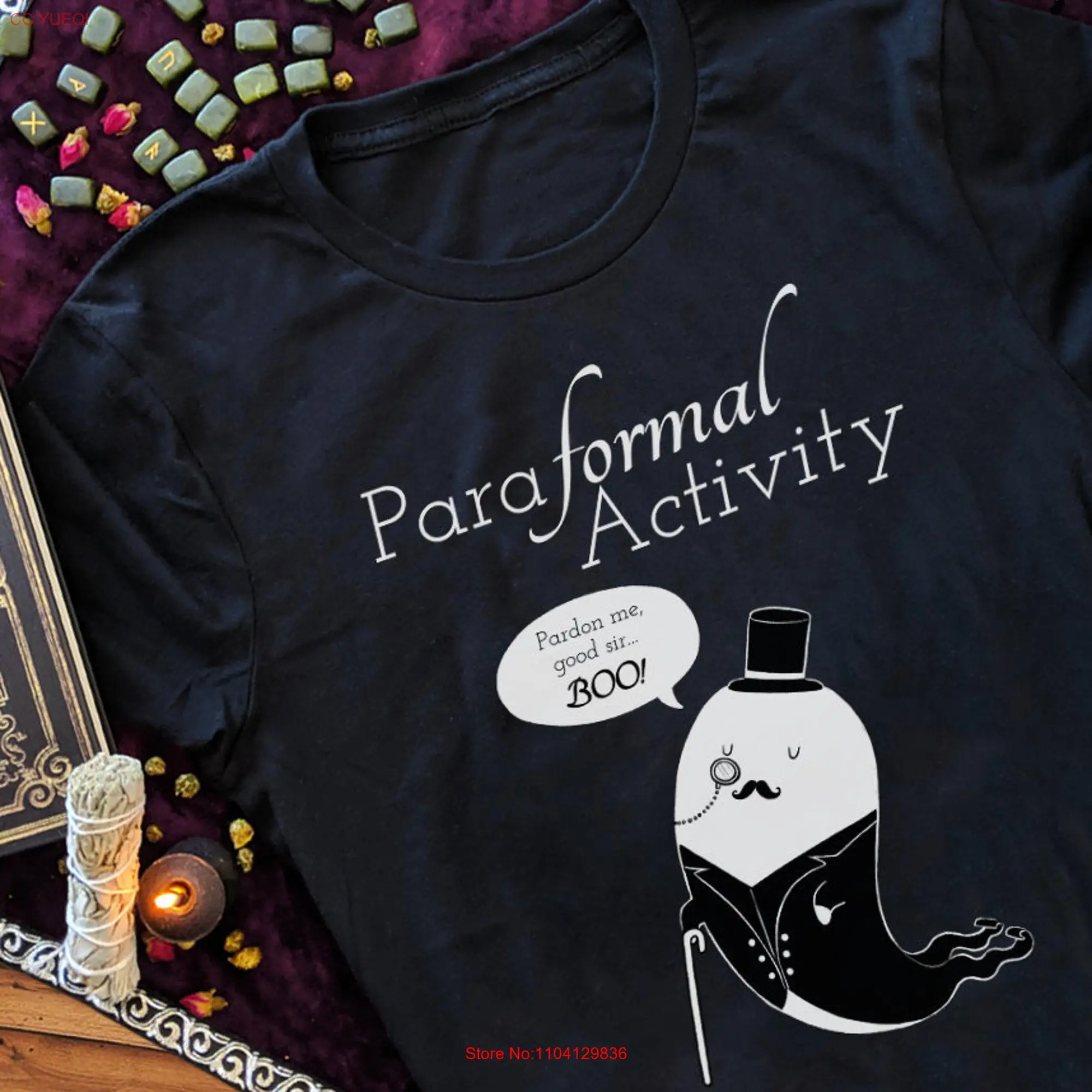 Paraformal Activity Funny Halloween T Shirt Women Spooky Cute Ghost s Paranormal Investigator Boo Creepy Clothing Plus Size