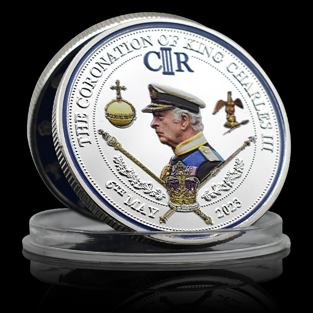 2023 King Charles III Coin The King of England Coins Collectibles Commemorative Medal In Capsule Festival Gift