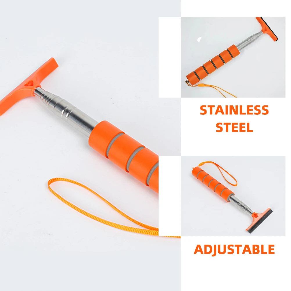 

Car Rearview Mirror Wiper Adjustable H Cleaner Vacuum Windshield Squeegee Long H Window Cleaning Tool Car
