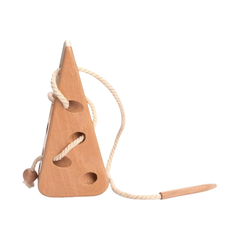 

Preschool Learning Cheese Threader Engaging Colorful Playset for Early Development of Coordination K1KC