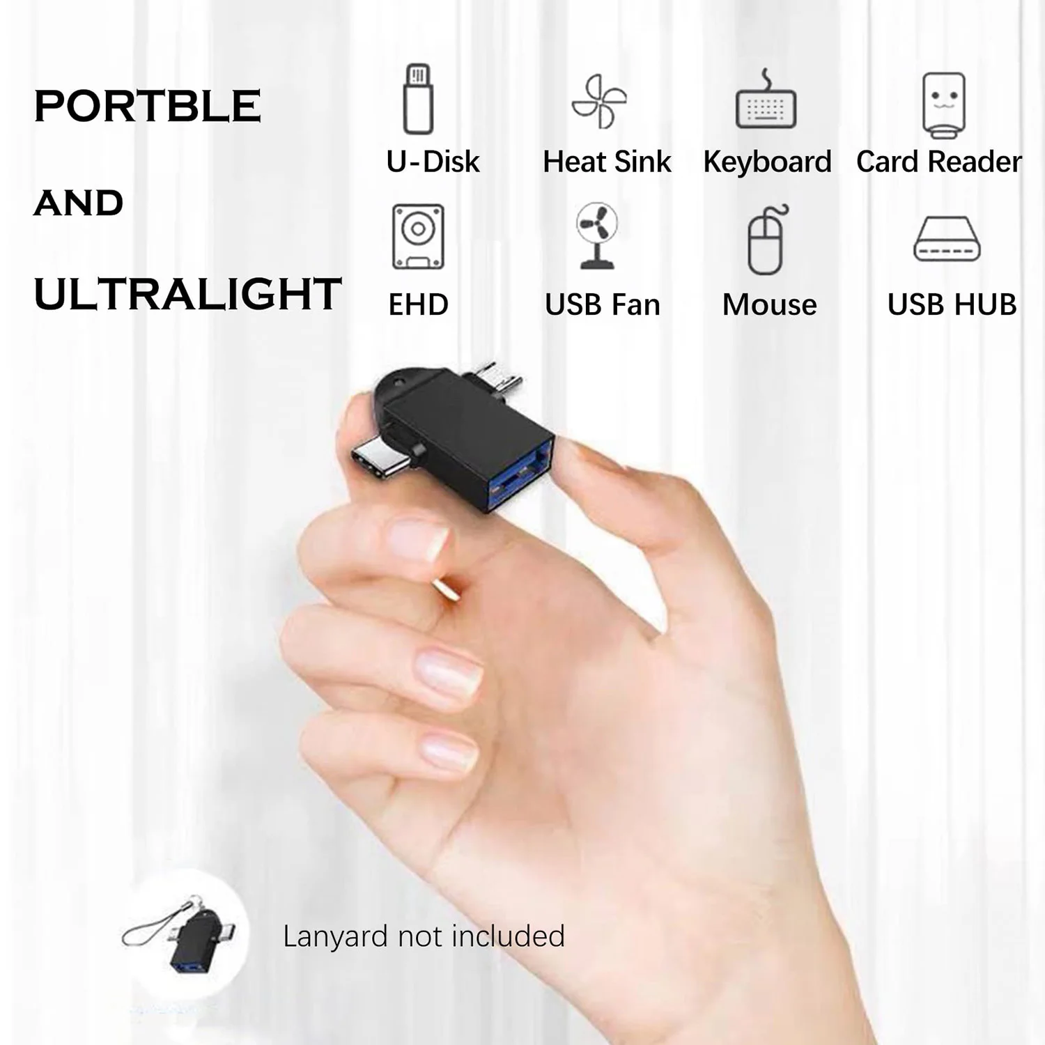 1/2/3 Stück USB C/Micro USB auf USB OTG Adapter, USB C auf A Stecker auf Buchse Adapter für Samsung Google Pixel, Nexus – Detail 7