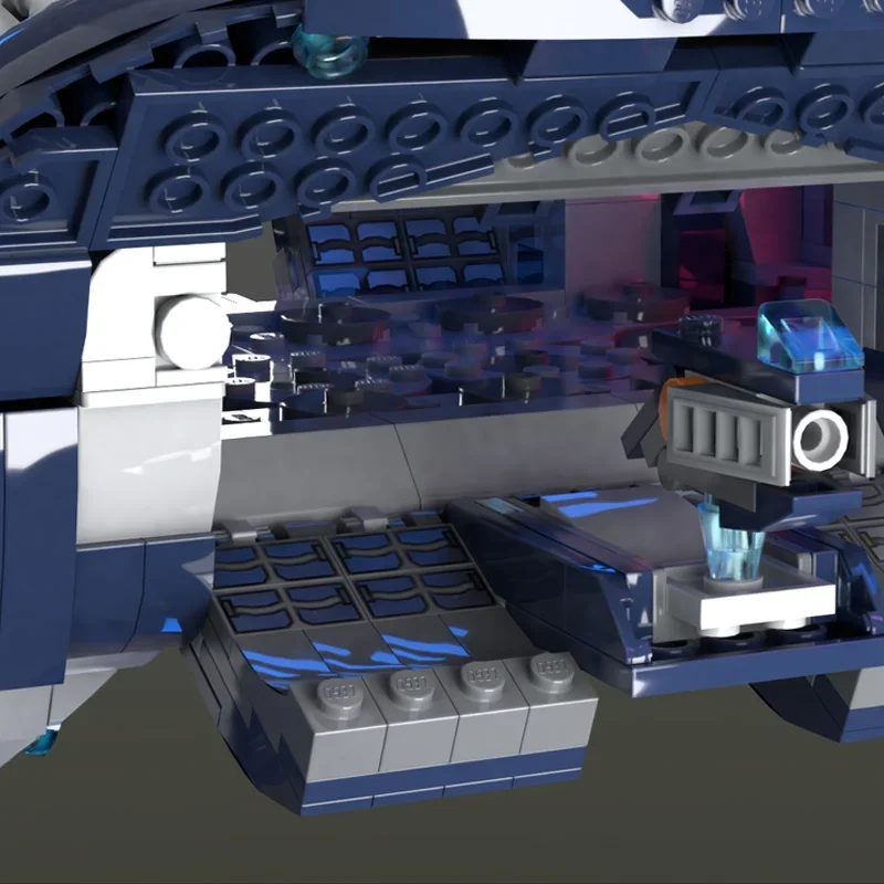 1489PCS MOC Haloes Ruswum Pattern Phantom Warrior Transport Modular Model Building Blocks DIY Educational Toys Gift