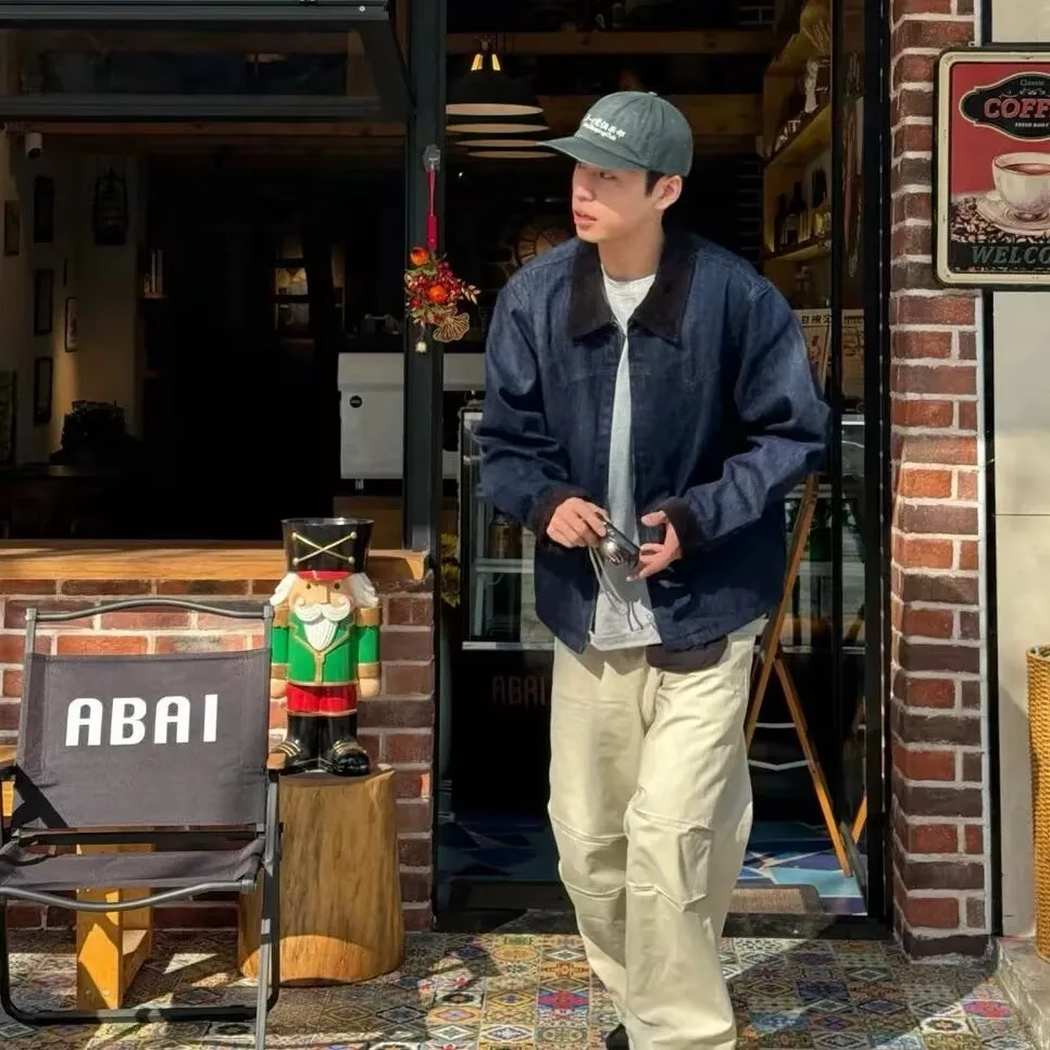 

Cleanfit Barnet Corduroy irt Collar Jaet Retro Casual ex Workwear Hunting Jaet Zipper Closure Long Sve Spring 2024