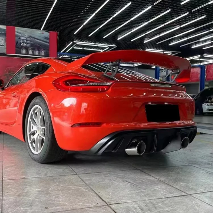 Lossless Replacement Upgrade 987 Car Bumpers Body Kits forPorsche Cayman 987 up GT4 Style Front Rear Bumper with Exhaust
