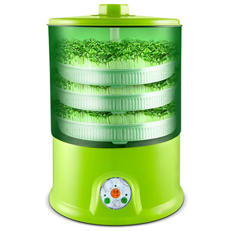 3Layer 220V Household Automatic Electric Bean Sprouts Machine Multifunctional Intelligent DIY Bean Sprouts Seeds Growing Machine