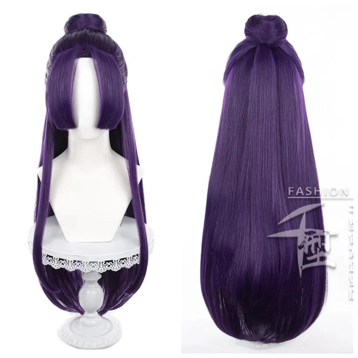 Anime Jinshi Cosplay Wig 85cm Long Dark Purple Wig Kusuriya no Hitorigoto Wig Heat Resistant Synthetic Wigs