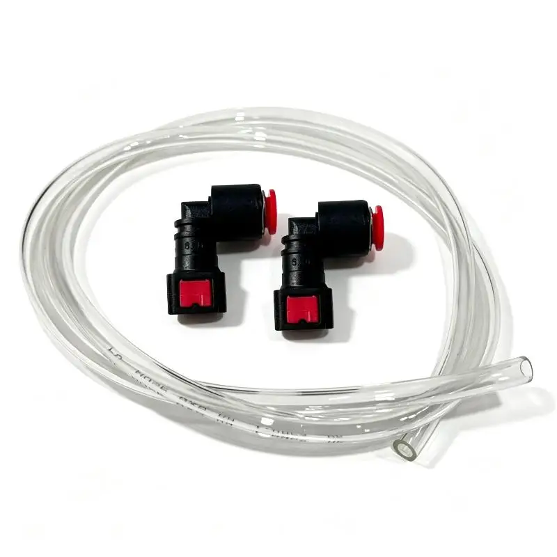 Fuel Line Hose for Fuel Injection Systems 8mm Large Diameter Straight Bent Ends Leakproof for Automotive Modification Repair
