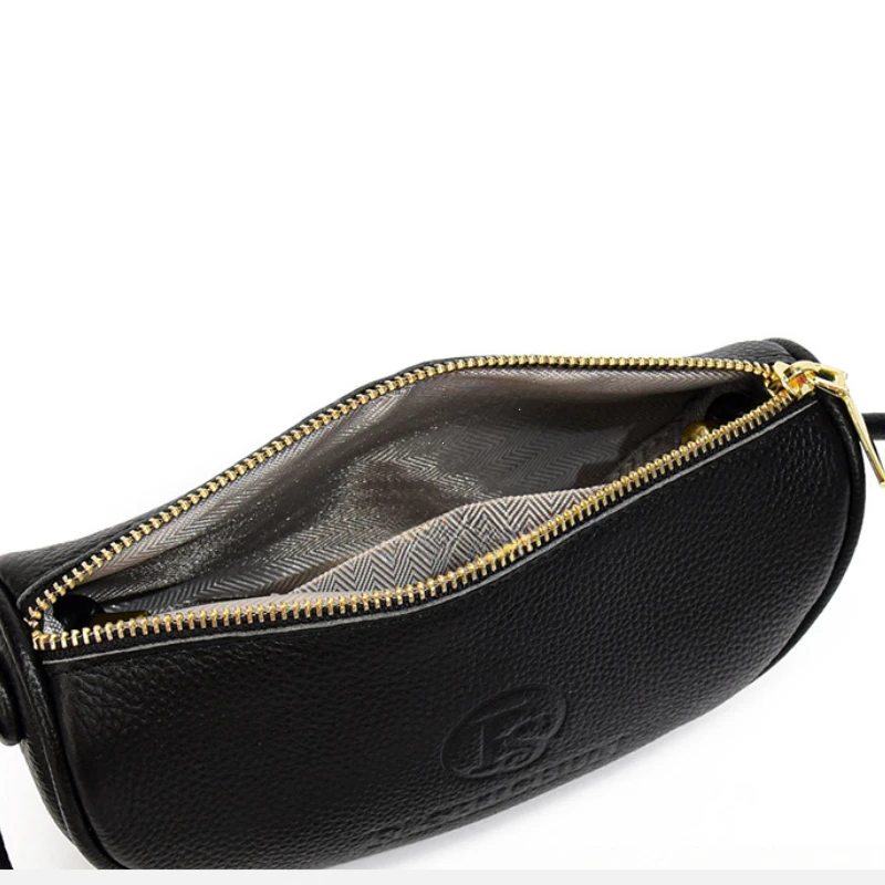 العلامة التجارية أزياء حقائب صغيرة الاتجاه مصمم حقائب اليد النسائية جلد طبيعي عارضة سيدة الكتف حقيبة كروسبودي الأسود لفتاة