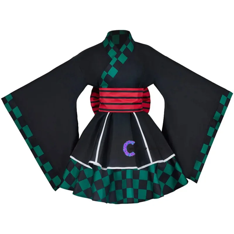 Anime nuevo Kamado Tanjirou Agatsuma Zenitsu Rengoku Kyoujurou Kimono de estilo femenino para disfraces de Halloween Unisex