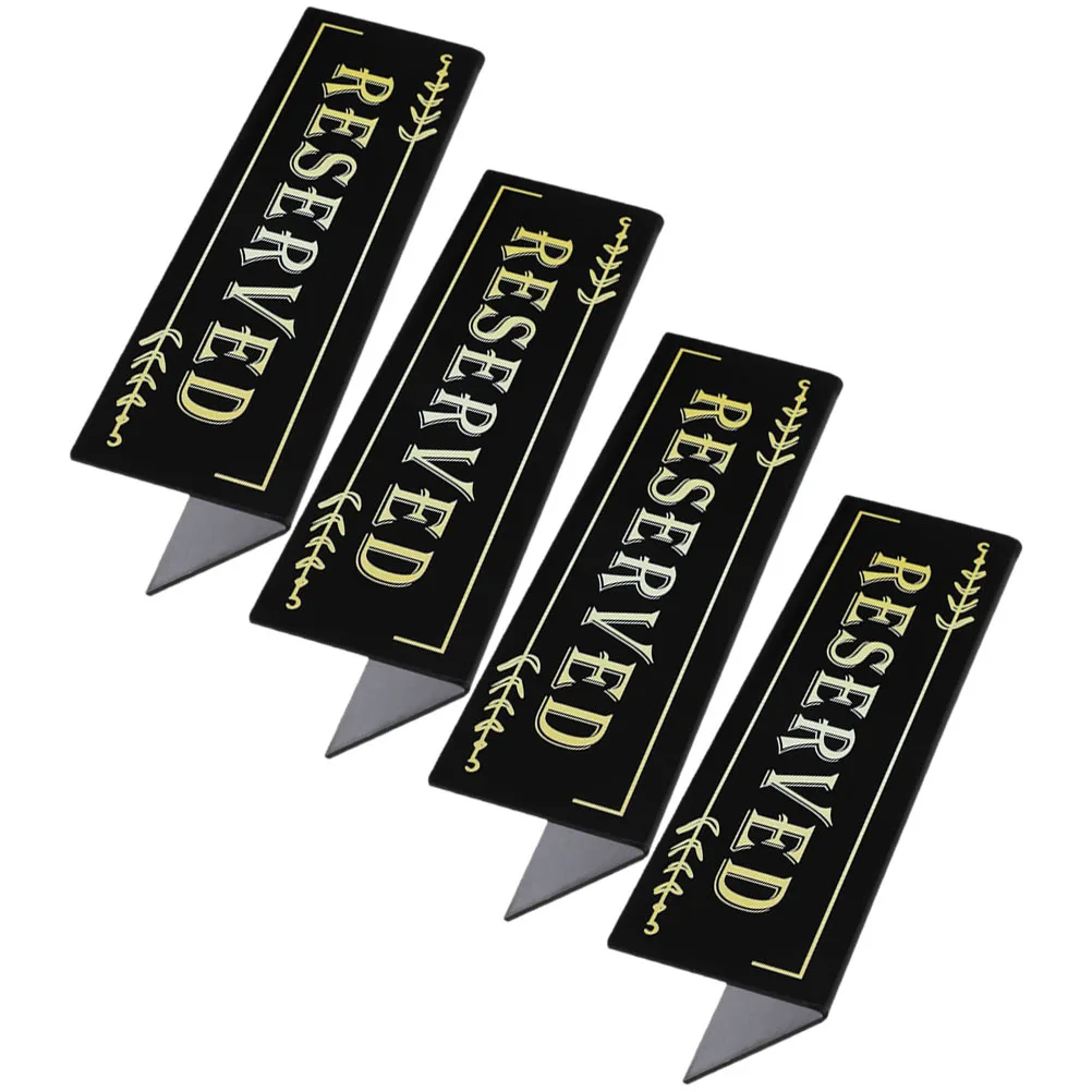 

4pcs Acrylic Reserved Table Signs Wedding Party Restaurant Seat Signs Banquet Seating Event Conference Chair Reservation Cards
