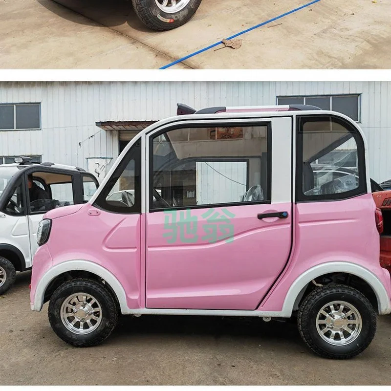 LKJ electric four wheeled vehicle for small women to pick up and drop off children, new energy old man