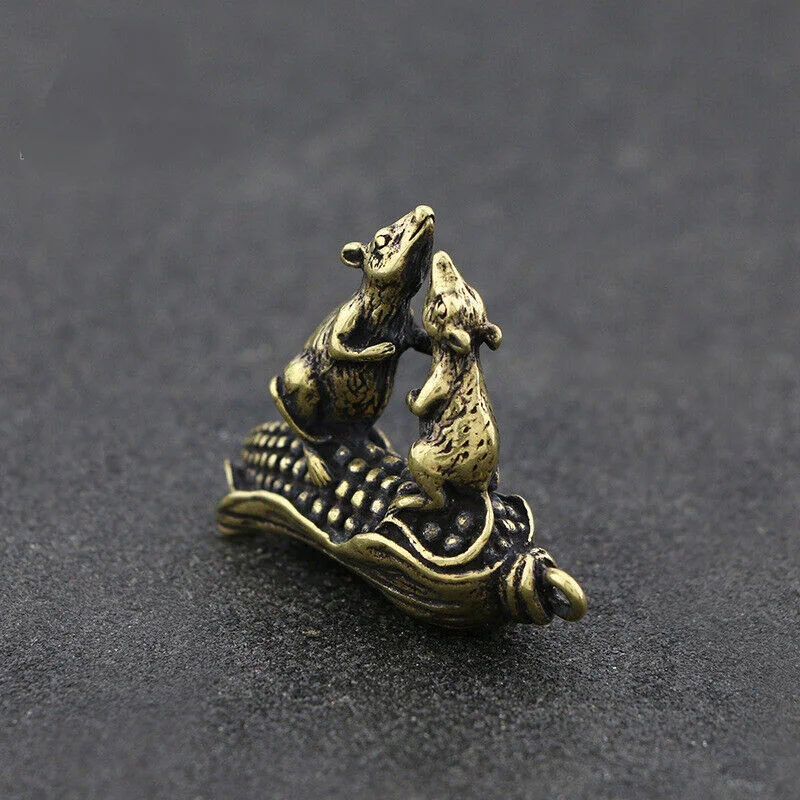 Vintage Solid Brass Two Mice O - đánh giá và giá Vintage Collectible Ornaments