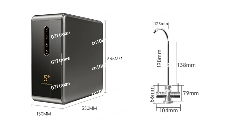 Direct drinking heating integrated wall mounted pipeline machine, reverse osmosis water purifier