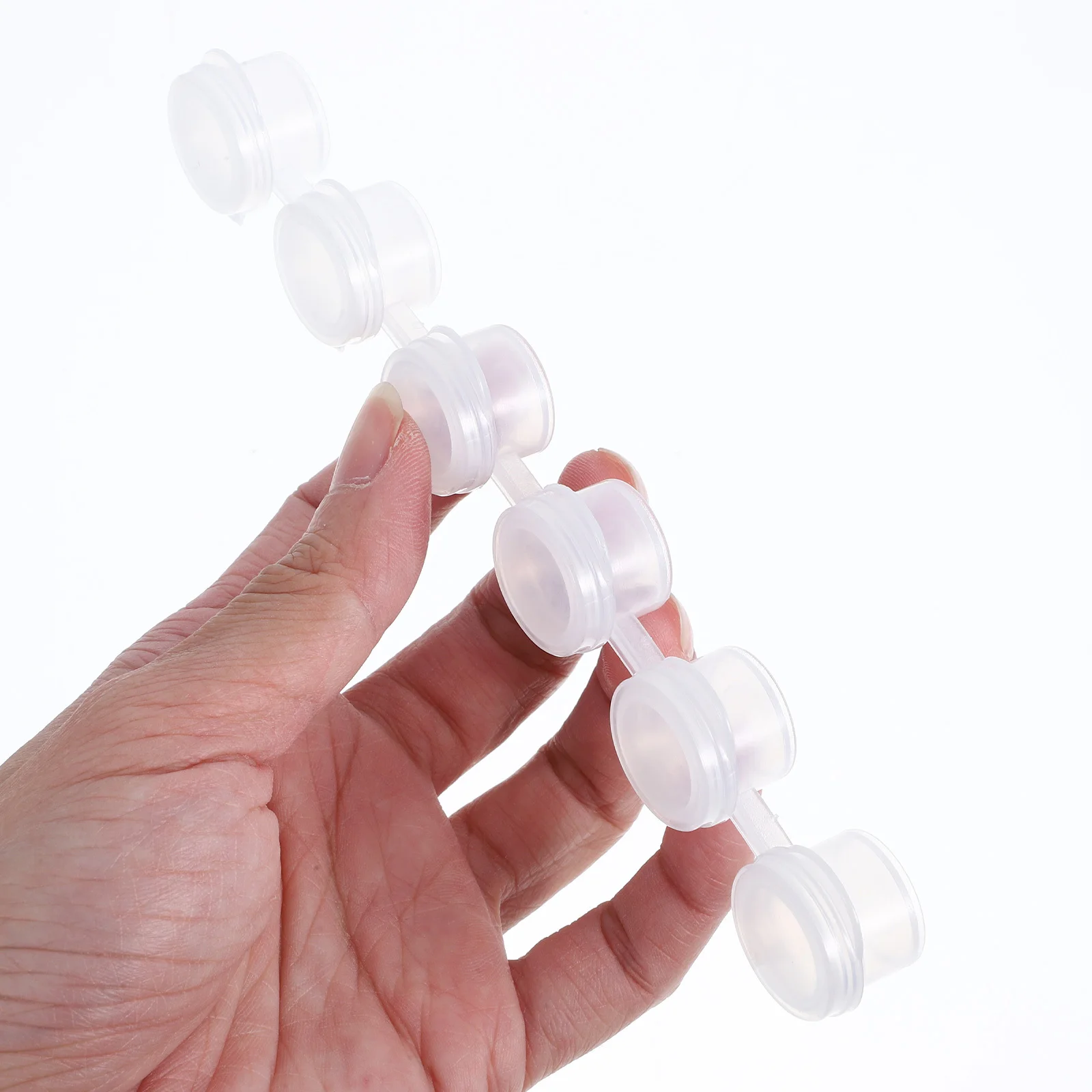 30pcs Empty Paint Pots Clear Plastic Mini Painting Oil Pot Container Strips For Acrylics Watercolor Travel Storage Color Mixing