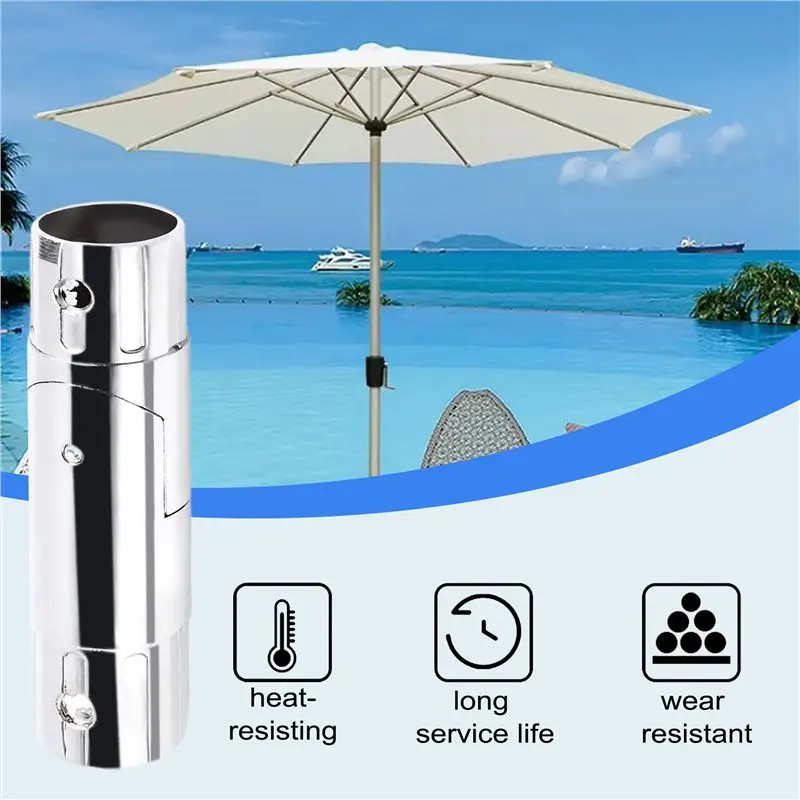 قطع غيار مظلة الفناء الخارجية ABMW، ملحقات دعامة تثبيت المظلة بزر الضغط (1.5 بوصة)