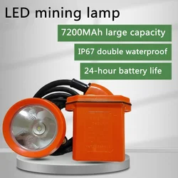 Lâmpada à prova de explosão, lâmpada de pesca, bateria de lítio, alta potência, luz LED forte, super brilhante, IP67, 5000 mAh, 7200mAh