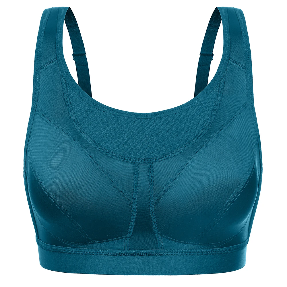 SYROKAN – soutien-gorge de sport à fort Impact pour femmes, grande taille, contrôle du rebond, sans fil, solide, sous-vêtements féminins, Fitness