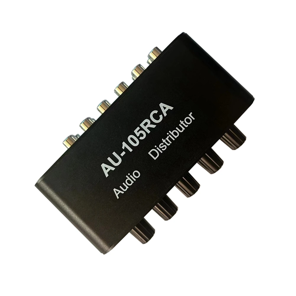 Stabile Leistung – AU-105RCA Audio-Verteiler, Stereo-Audio-Mixer, 1 Eingang, 5 Ausgänge, Mehrkanal-Audio-Verteiler für RCA-Volumen