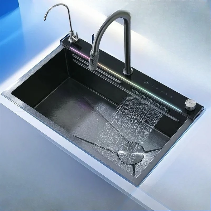 

Voice digital display, sink, honeycomb, vegetable washing, nano, large single slot