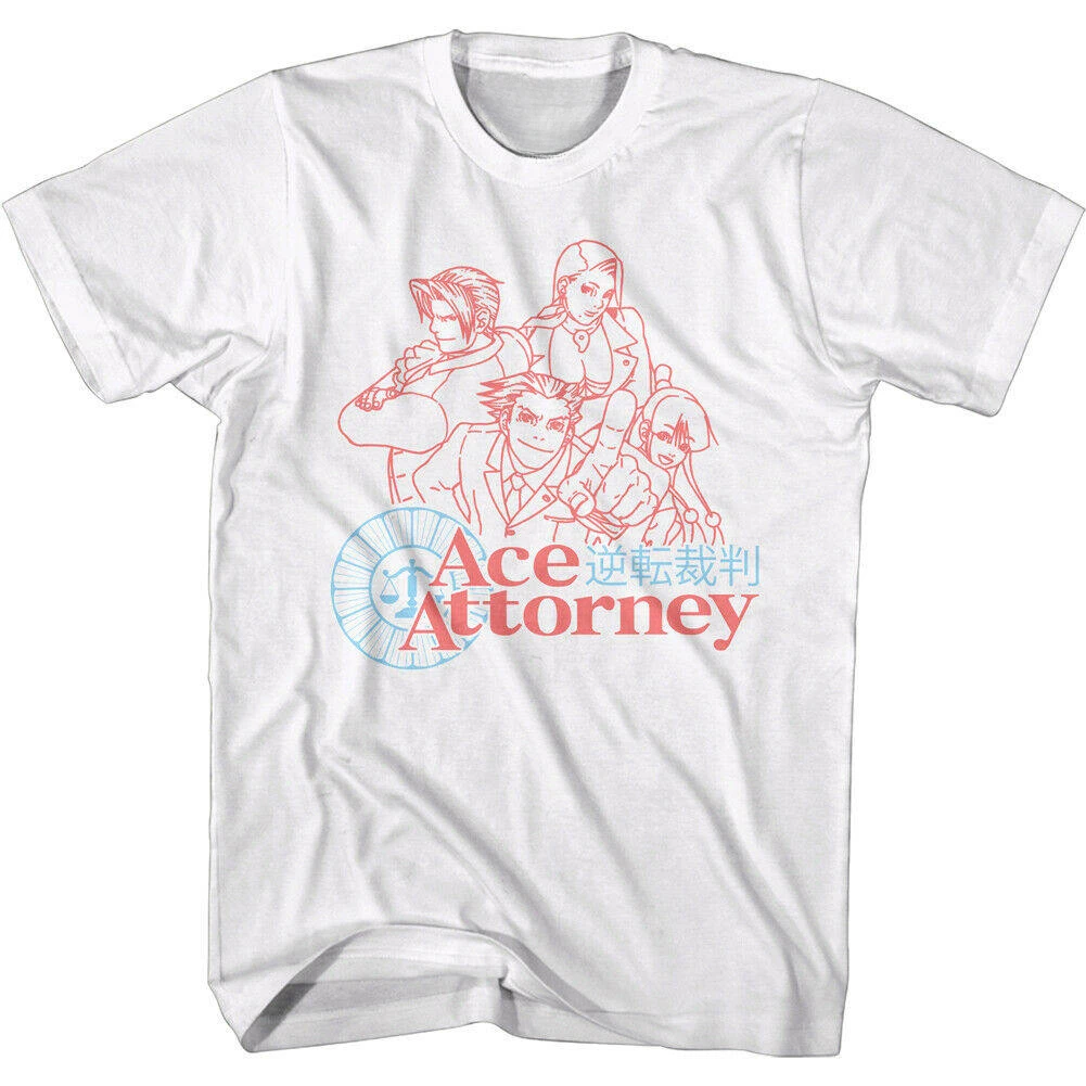 T-shirt pour homme Fit Reverse Referee Ace Attorney, T-shirt masculin à personnage de jeu Cheng Butang Longyi