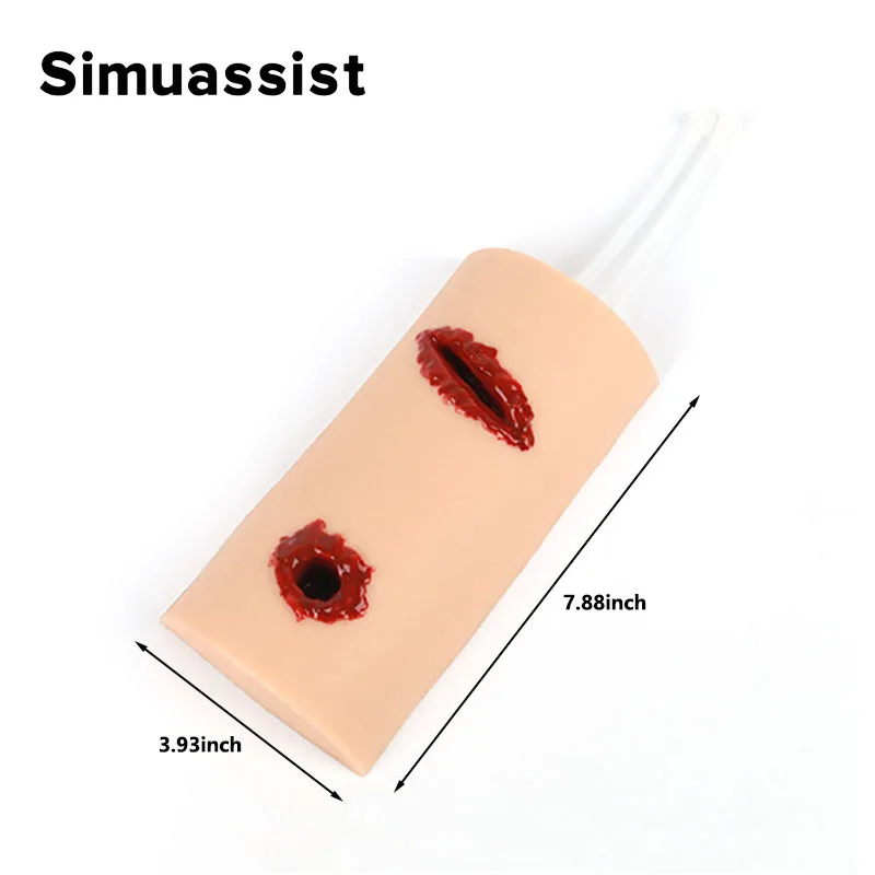 2-in-1 Multitask Wondverpakking Trainer EHBO-training Stop Bloeden Controle Trainer Simulator Hemostase Oefenmodel