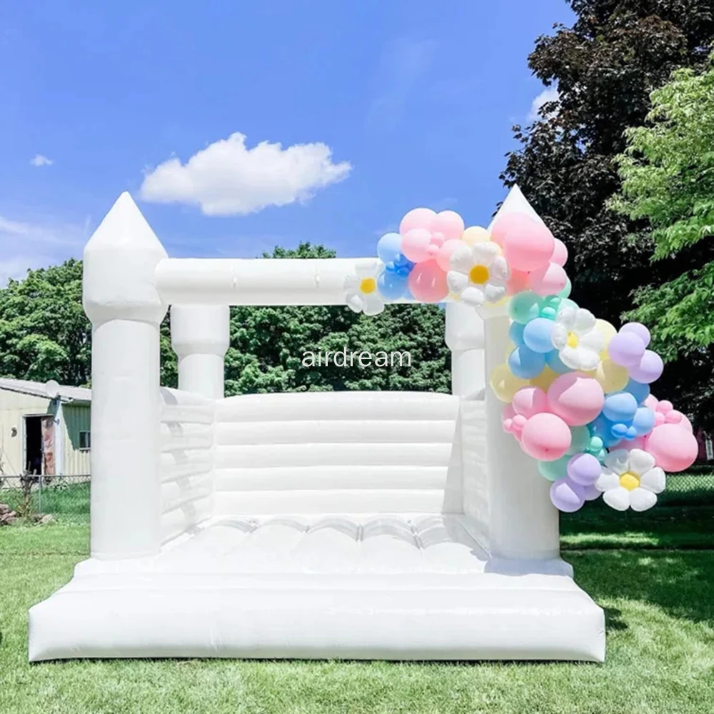 Gonfiabile bianco casa di rimbalzo castello pieno PVC grande casa gonfiabile commerciale letto di salto per adulti e bambini festa di nozze