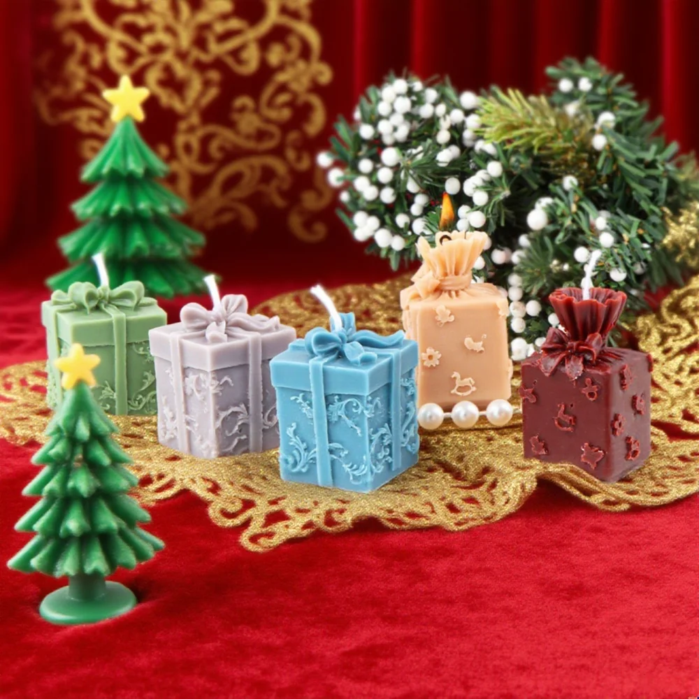 3D Xmas Gift Box Silicone Cand - огляд і ціна Xmas Candle Making