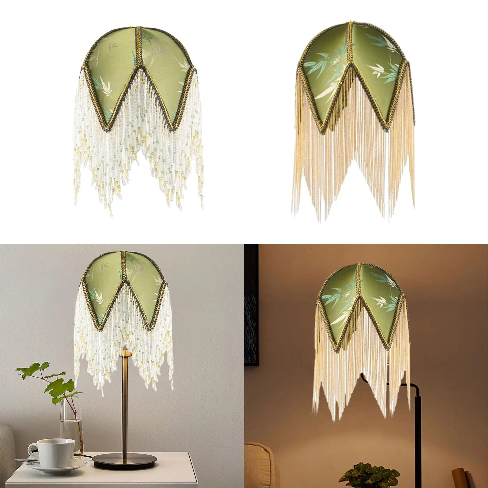 Lampshade Multifunctional Fringes Stable Jacquard Weave Fine Texture Protective