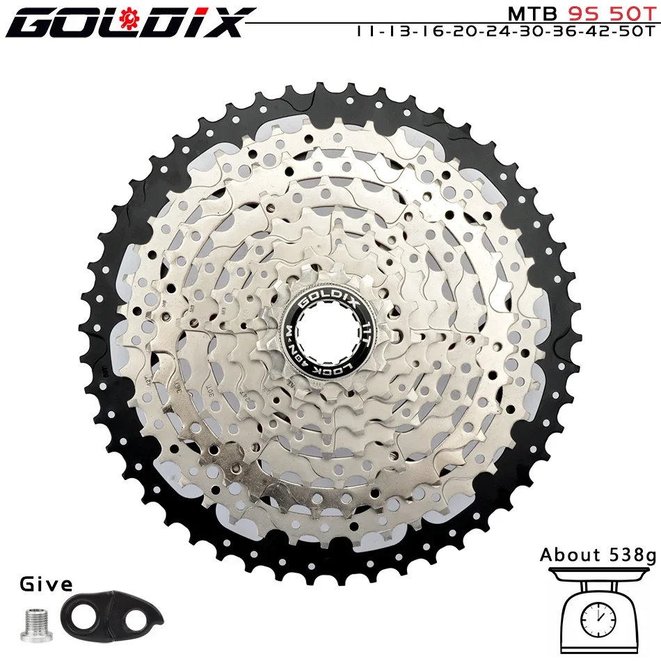 GOLDIX MTB カセット K7 8/9/10/11/12 スピード 36/40/42/46/50/52T 8V