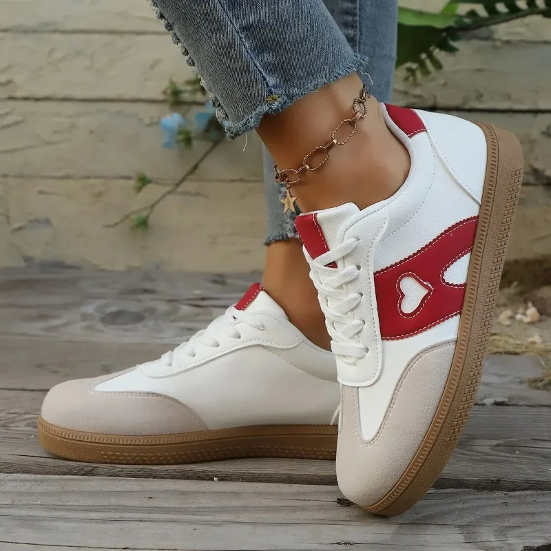 

2025 Hot Selling Women's White Sneakers Are Light, Comfortable, Breathable, Casual Shoes, Lace-up Shoes and Running Shoes