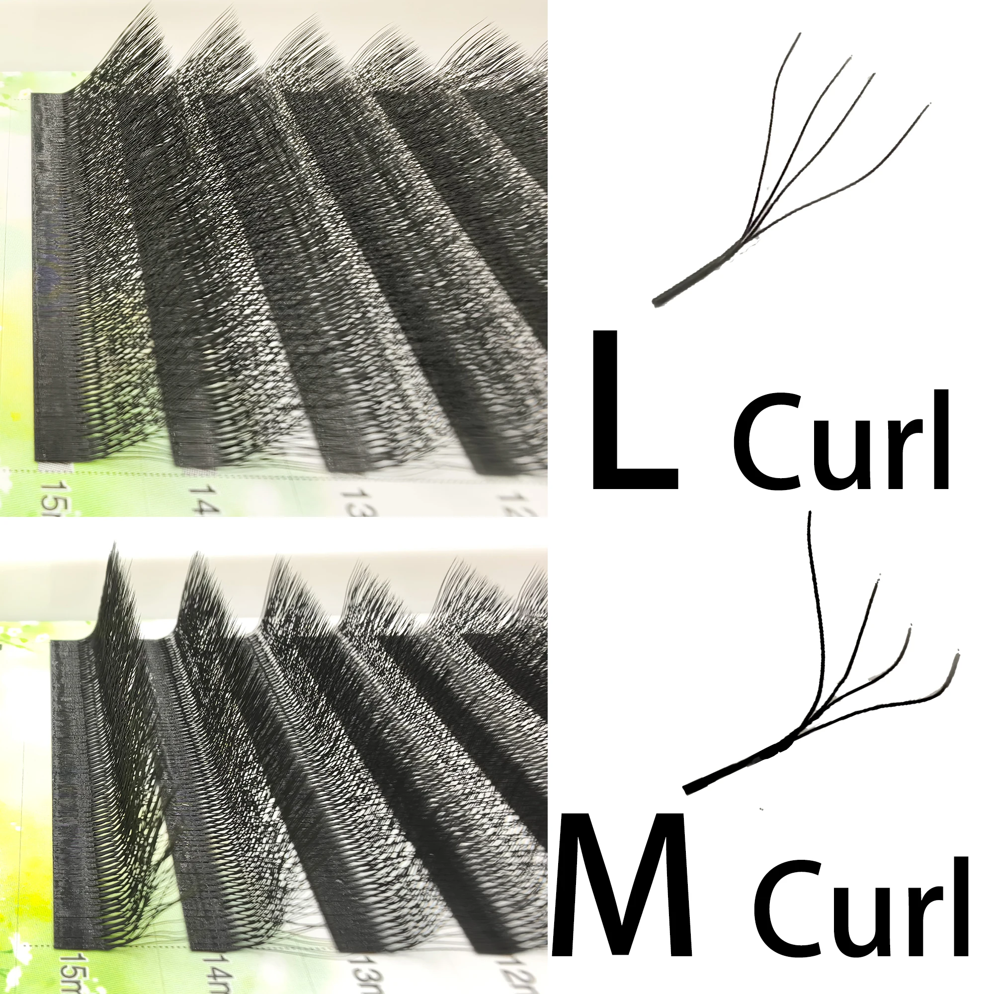 Tbestt 5D 6DW L M Curl Rzęsy Przedłużane Miękkie Naturalne 5DW L M Shape Rzęsy Sztuczne Gotowe Kępki W Volume