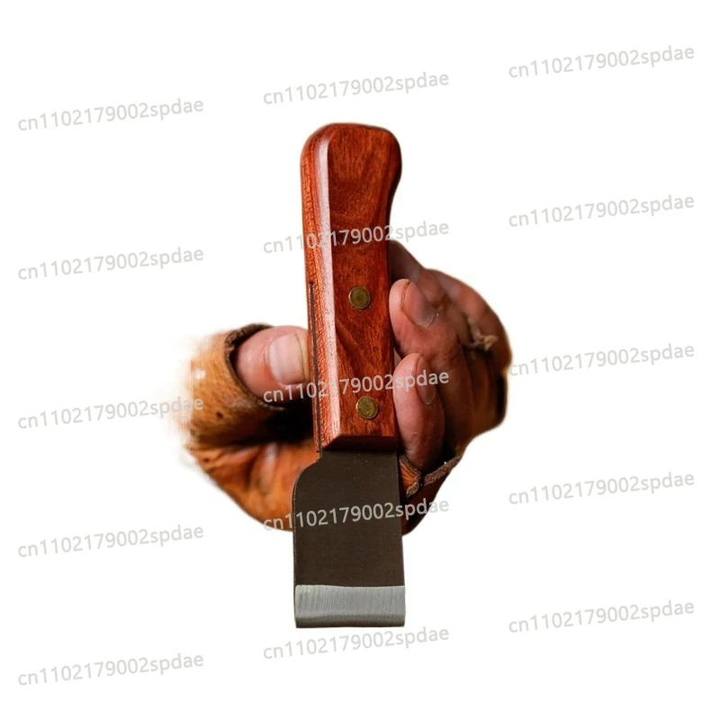 Handmade Leather Shoe Cutting Knife DIY Leather Craft Shoe Leather Cutting Tool, Powder Steel Blade, With Solid Wood Handle
