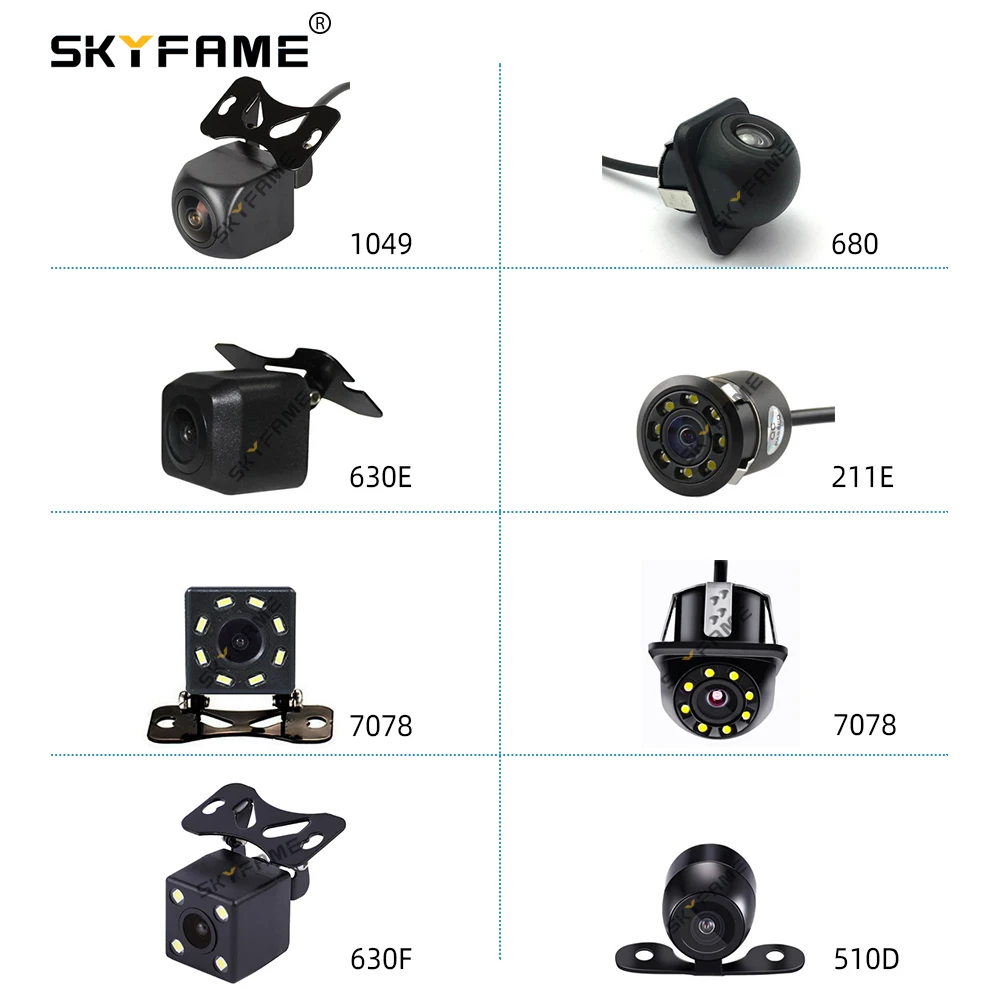 SKYFAME 170 Degree Hd Car Rear View Camera Led Night Vision Reversing Auto Parking Monitor Waterproof Reversing Camera