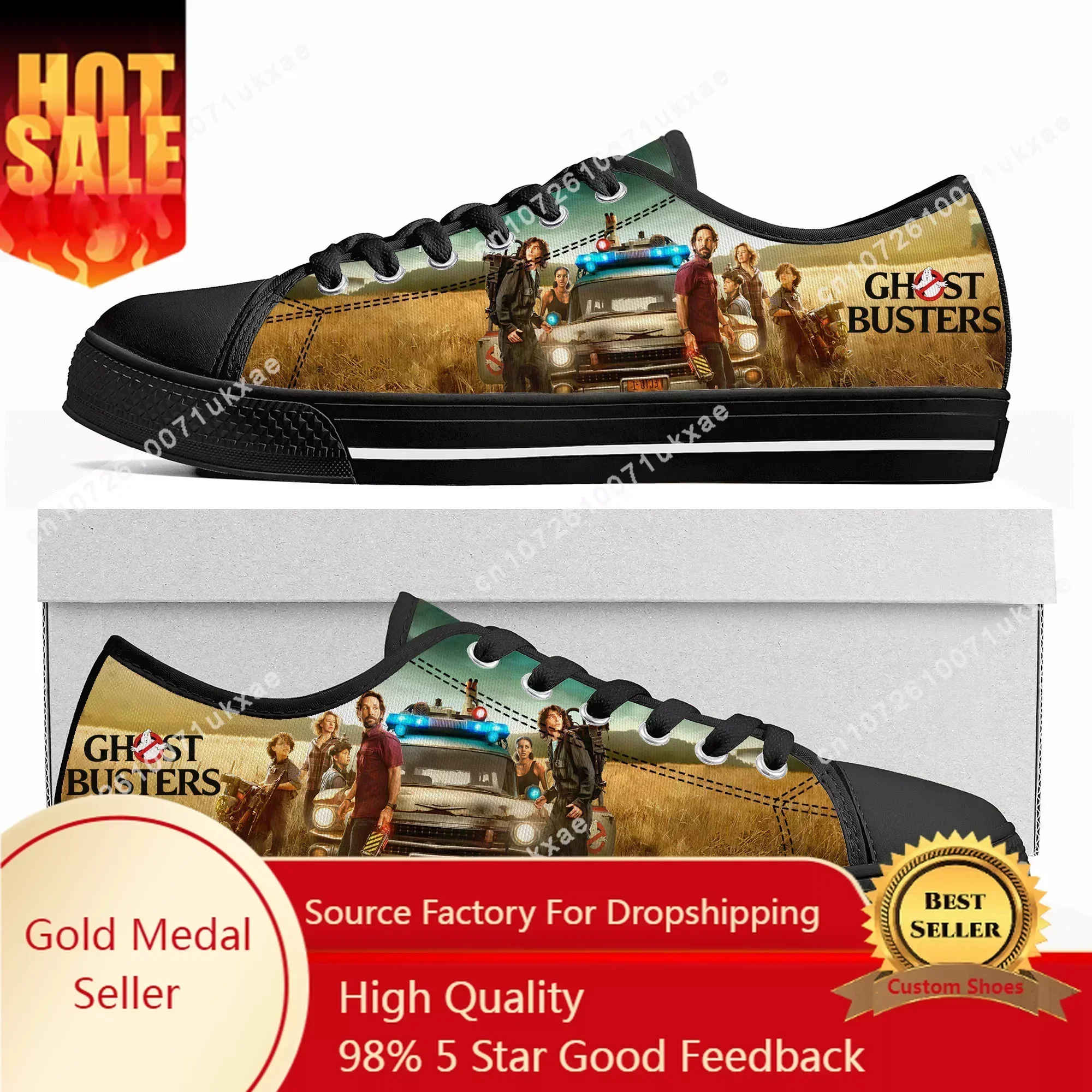 

G-Ghostbusters Classic Movie Low Top Sneakers Mens Womens Teenager Canvas Sneaker Casual Custom Made Shoes Customize DIY Shoe