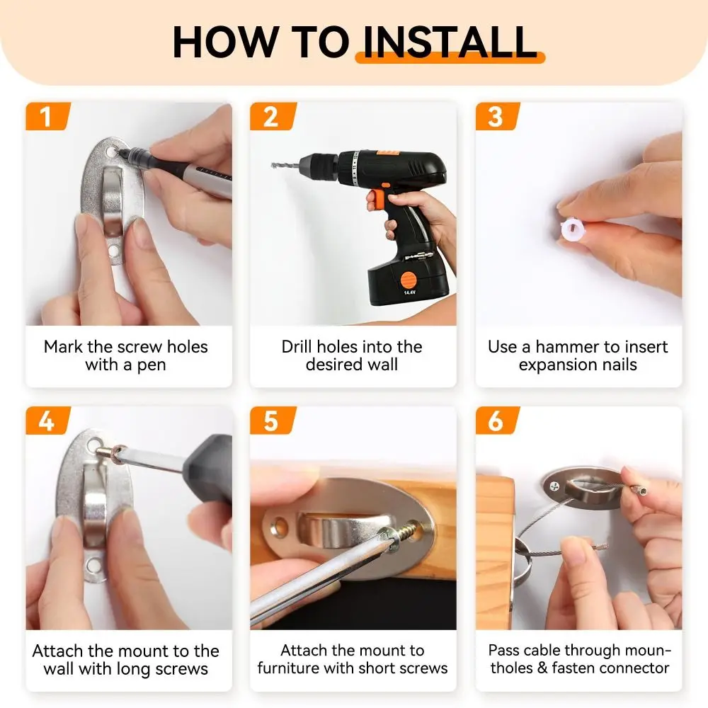 Möbelgurte aus Metall, multifunktionale Hardware, Anti-Reverse-Gerät, Anti-Reverse, Baby-Proofing, Schrank, Anti-Reverse-Schnalle