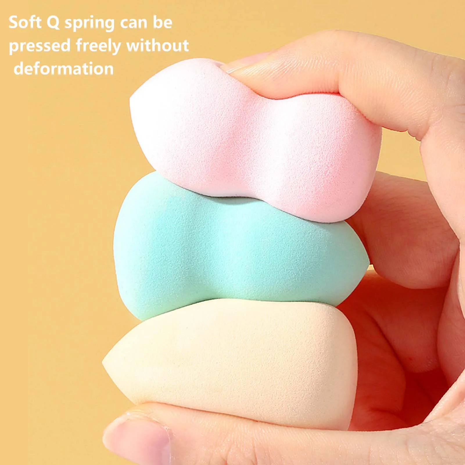 4pcs Beauty Egg Set With Water-Drop/Gourds Dry Wet Washable Makeup Sponge For Women Girls