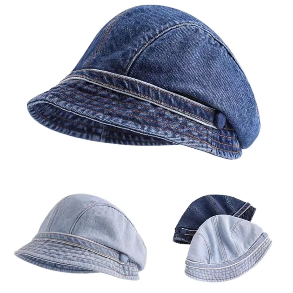 Cute Retro Fisherman Hat Solid Color Cold Resistance Bucket Hats Ultra Light Warmth Duck Tongue Hat Women\'s
