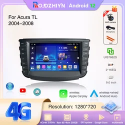 9.0inch car radio multimedia player For Acura TL 2004 2005-2008 GPS navigation stereo Android Auto 8Core Carplay 4G 360 Camera