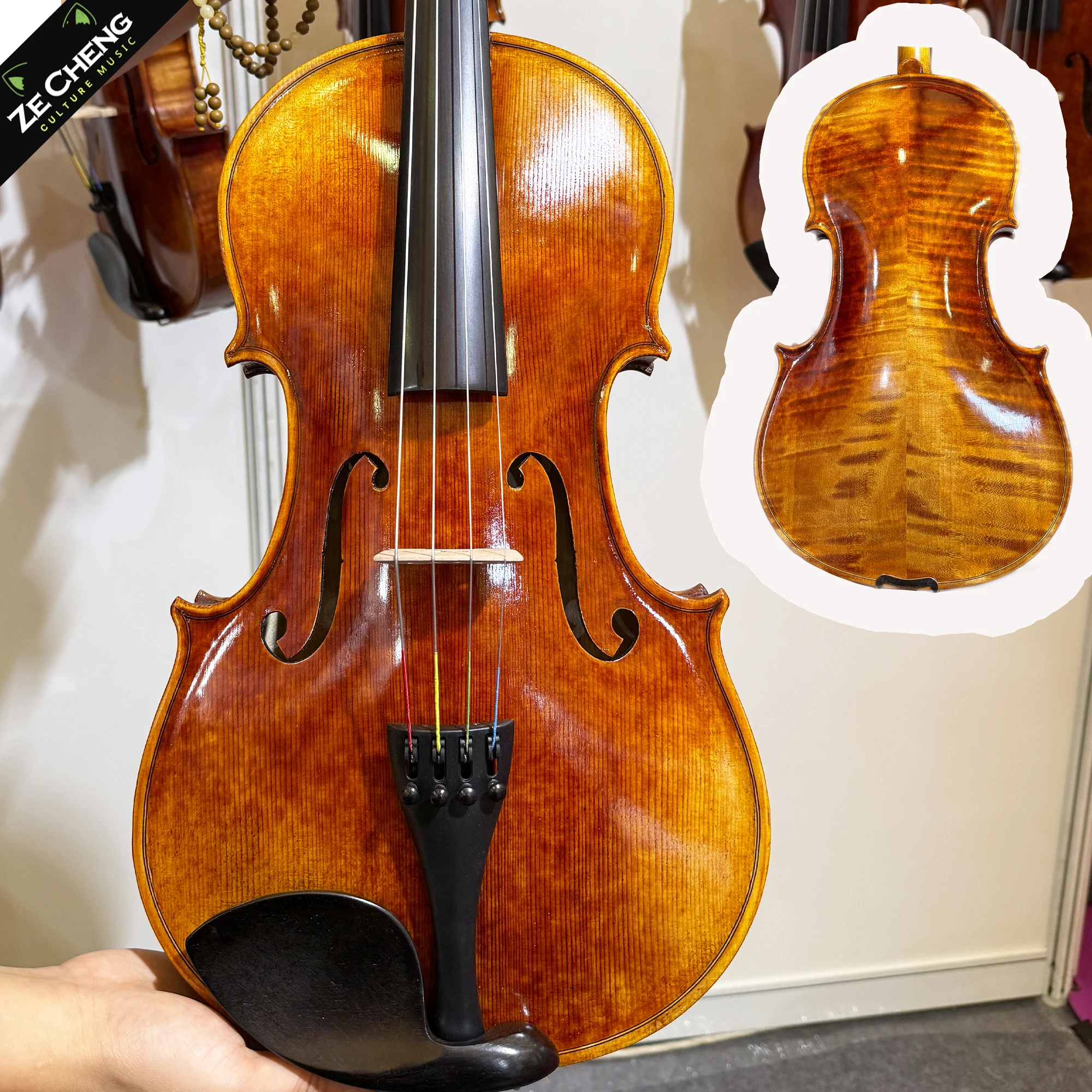 

Viola 16inch Vintage Viola with Rich Tone, Handmade Viola with Complete Set of Bows and Case