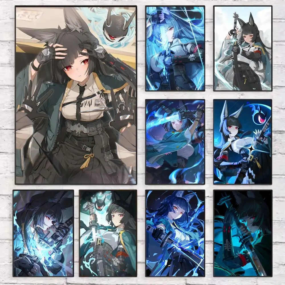 

Hoshimi Miyabi Zenless Zone Zero Poster Wall Art Sticky for Living Room Bedroom Office Hallway Bar Home Decor Gift Idea