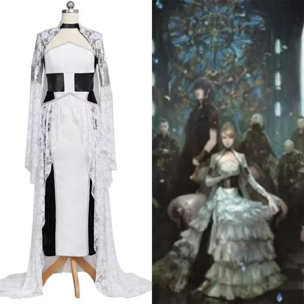 

Game XV Lunafreya Nox Fleuret Cosplay Costumes Woman Party Evening Dresses Halloween Outfits