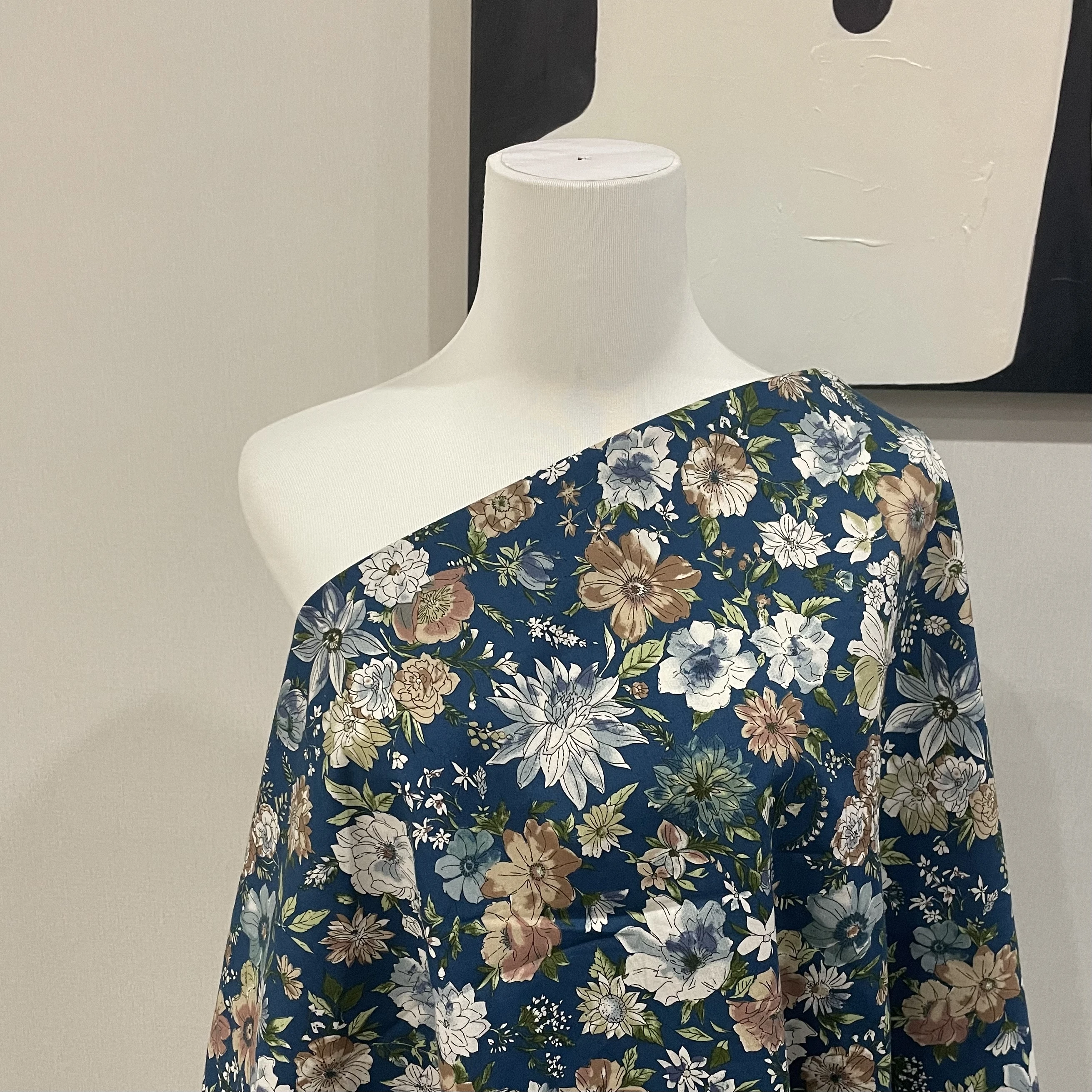 Tela de popelina de algodón Liberty para niños, tejido Floral de medio metro para costura de bebés, vestidos y faldas, medidor de Patchwork hecho a
