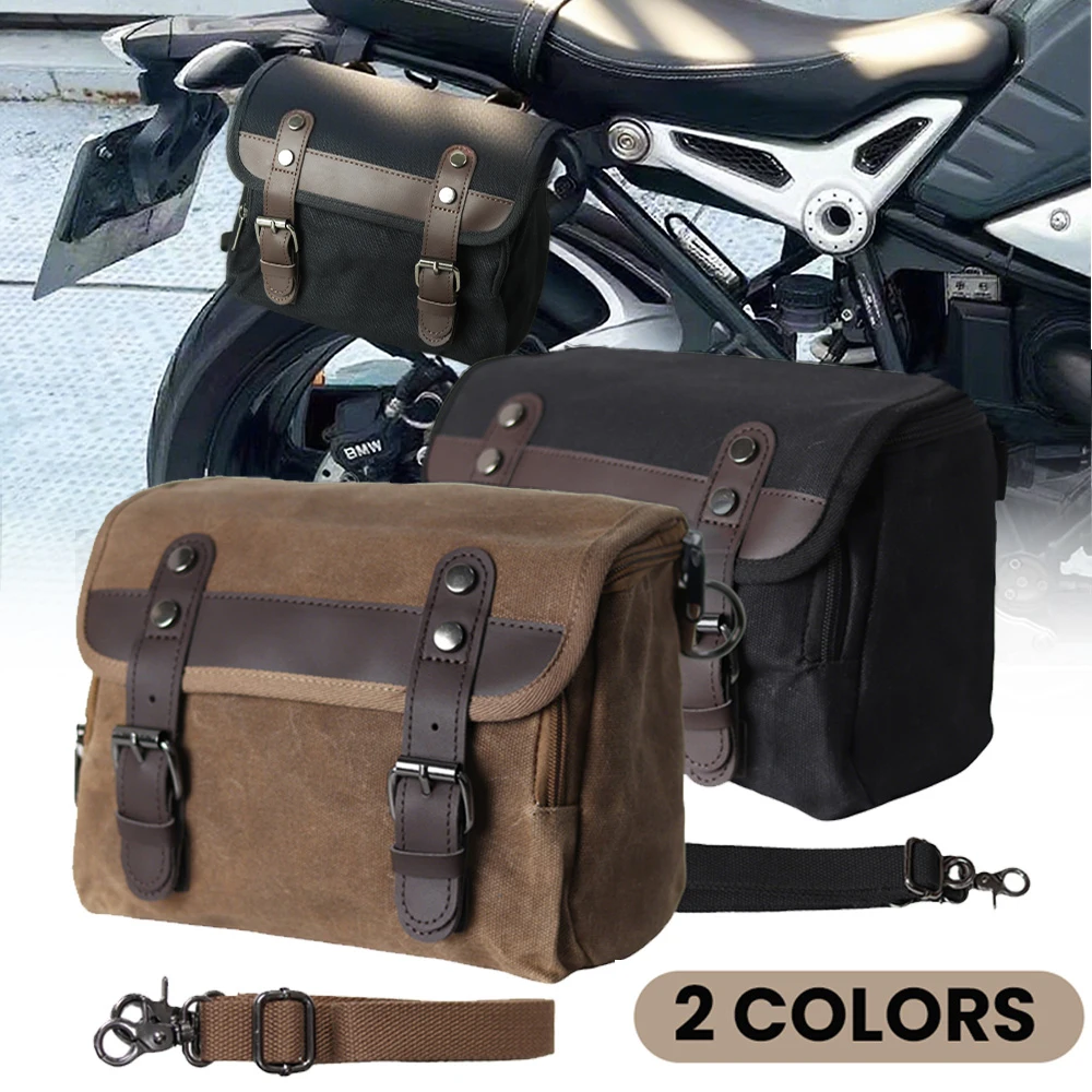 

Motorcycle Luggage Travel Bags Retro Tool Bag For BMW DUCATI HONDA TRIUMPH Motorbike Waterproof Side Bag