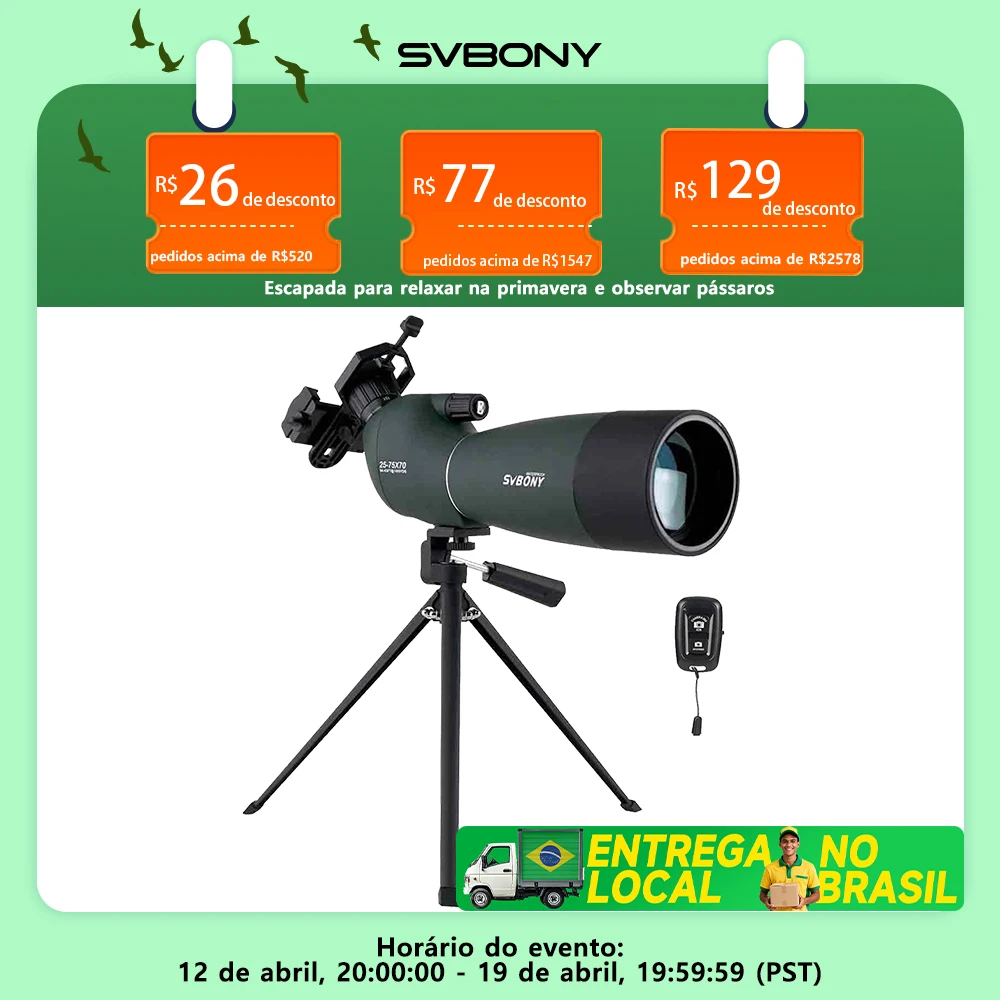 Svbony SV28plus 50/60/70mm Spotting Scope Powerful Zoom