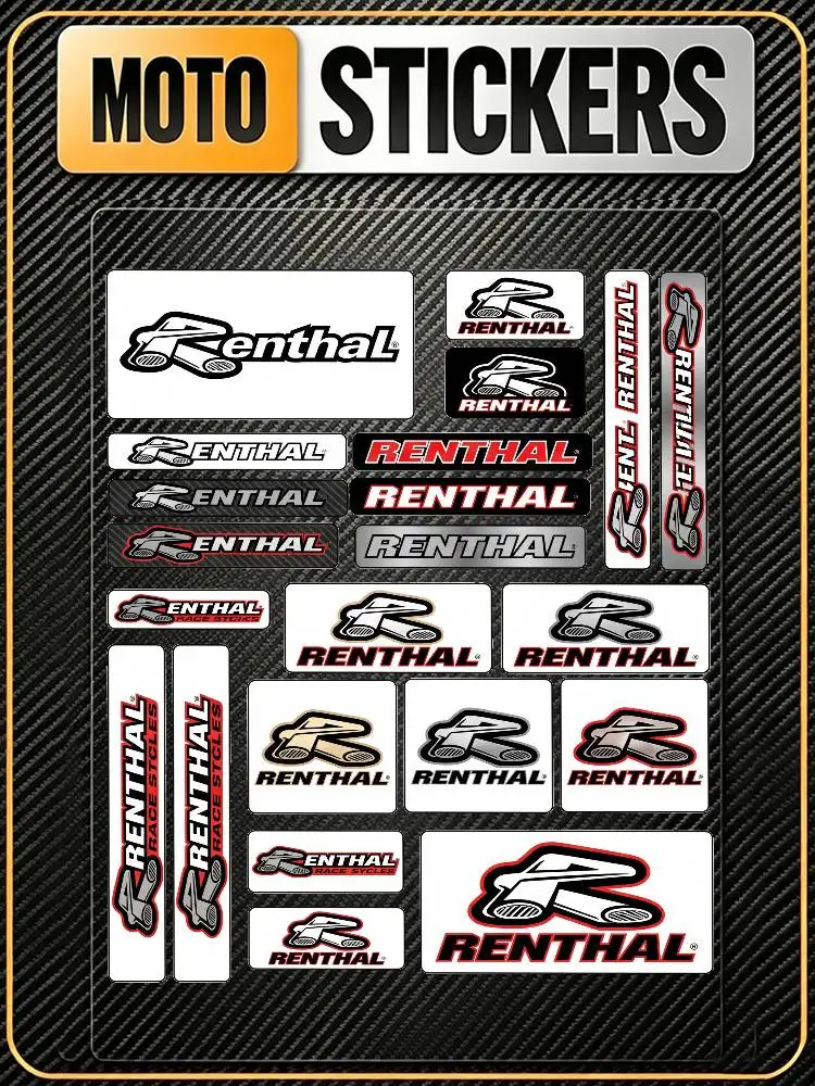 

FOR RENTHAL MOTO Safety Reflective Waterproof Auto Decal Scratch Cover Stickers Universal For Bike Helmet Mug Refrigerator