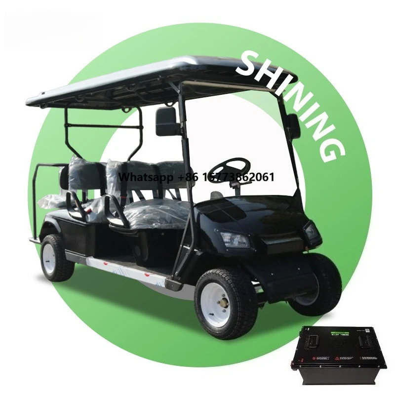 lsv Steel Electric Golf Cart 5KW AC Motor 6 Seat Utility Model with 60km/h Max Speed for Sale
