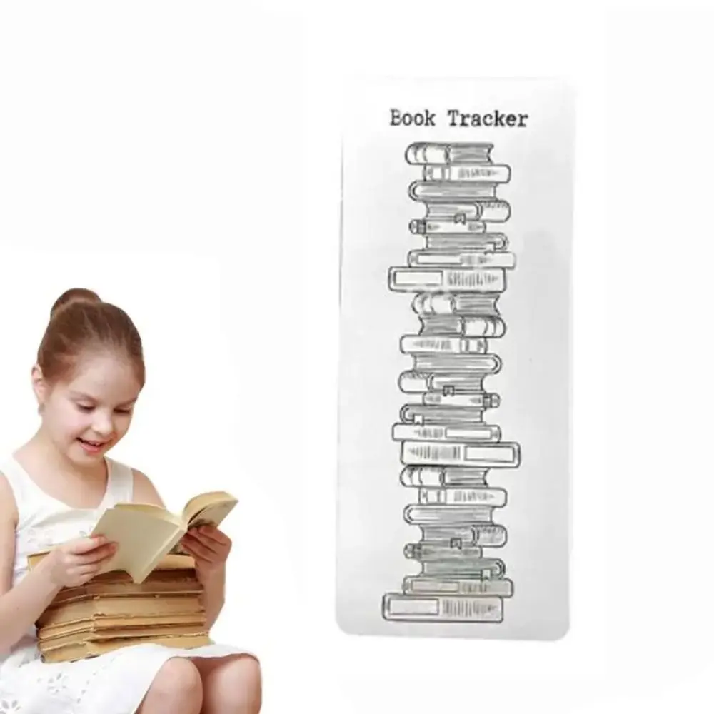 Creative Book Tracker Bookmark Paper Reading Marker Tracker Library Card Bookmark Reading Log Book Accessories