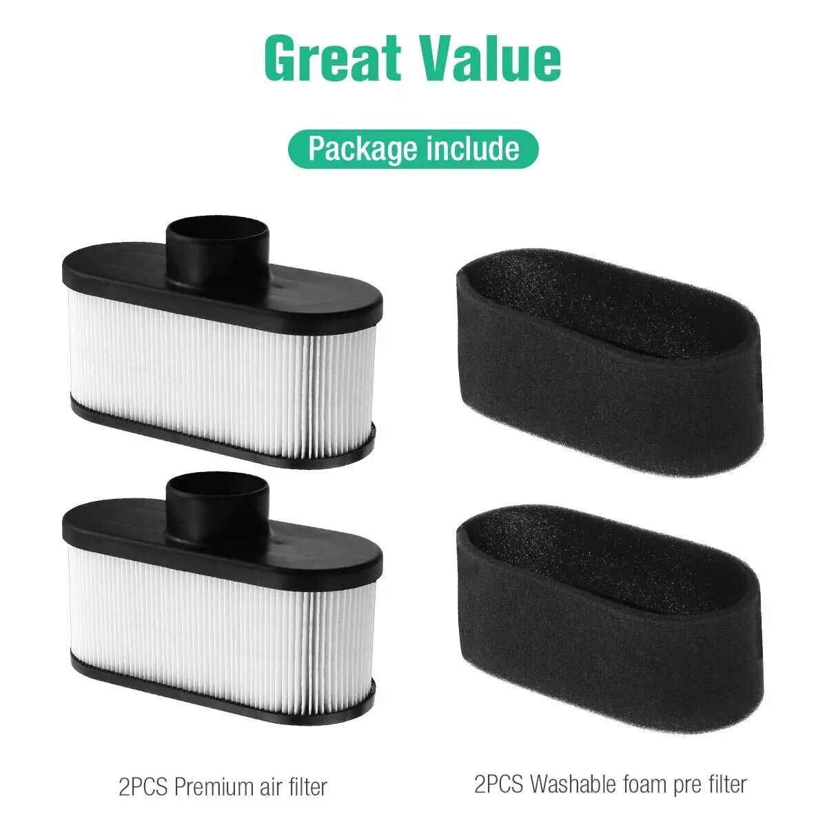 2 قطعة منظف المرشّح الهواء لكاواساكي 11013-0752 11013-0726 FR651V FR691V FR730V FS481V-FS691V عنصر منقي الهواء #3